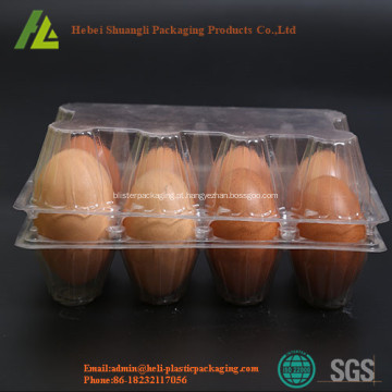 Bandeja para ovos de plástico descartável transparente PET